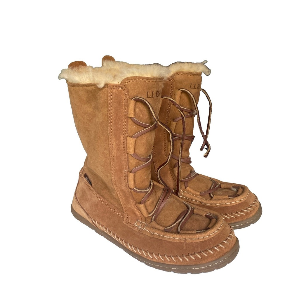Item: LL Bean Wicked Good Lodge Chukkas Boots Women's Size 7 Medium Brown Suede